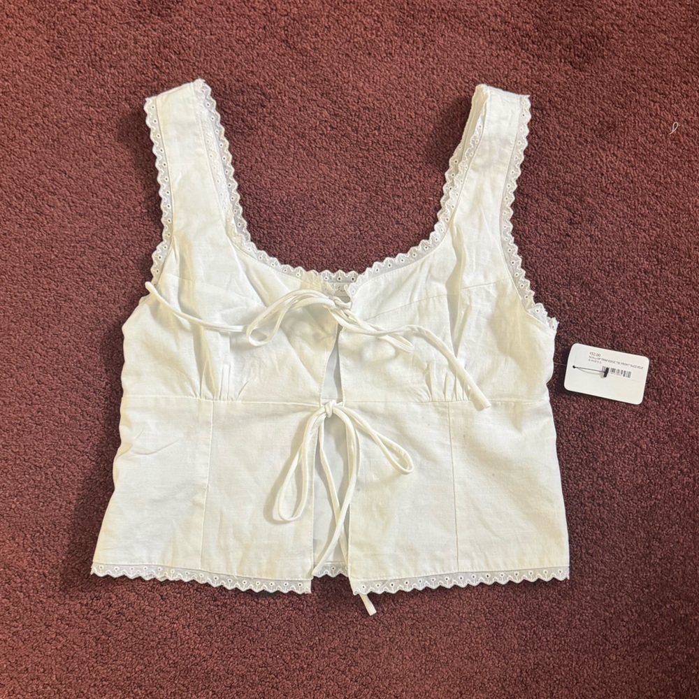 Mustard Seed White Eyelet Lace Top